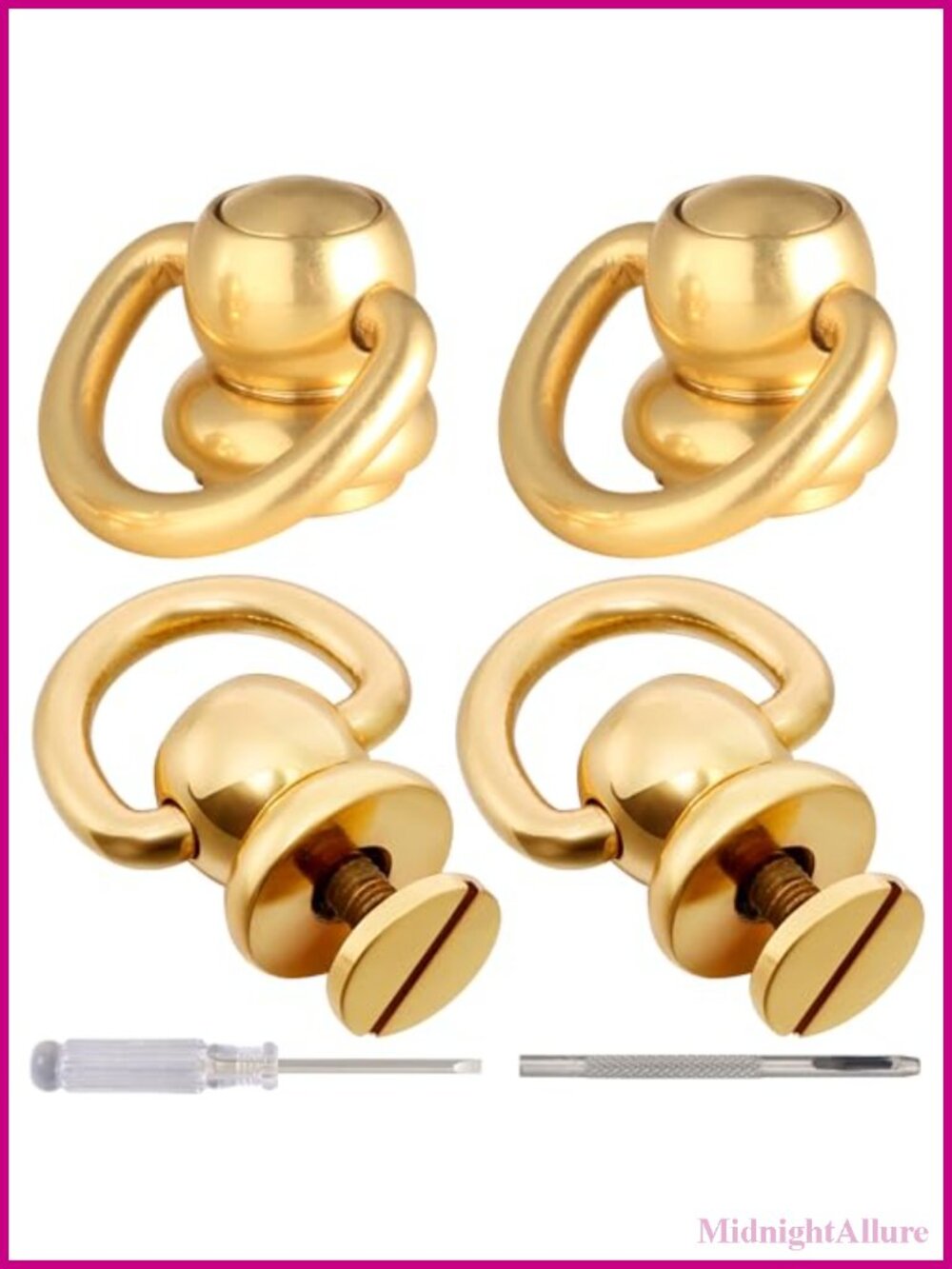 Brass D Rings Rivets Purse Strap Hardware Leathercraft Repair Kit